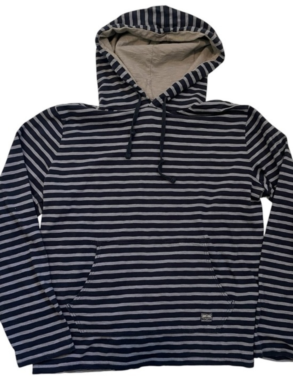 Denim & Supply Ralph Lauren Striped Hoodie XL Blue Gray Cotton Pullover